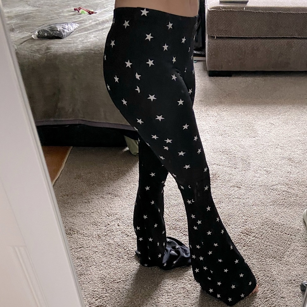 Star printed flared pants